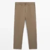 Relaxed Fit Cotton Trousers