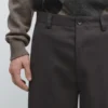Relaxed Fit Wool Blend Trousers