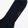 Ribbed Cotton Blend Socks