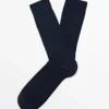 Ribbed Cotton Blend Socks