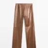 Shiny Nappa Leather Trousers