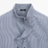 Shirt with Ruffled Collar Detail