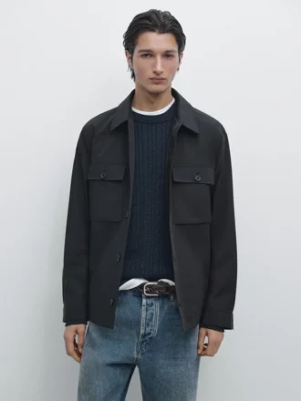 Short Jacket with Pocket Details