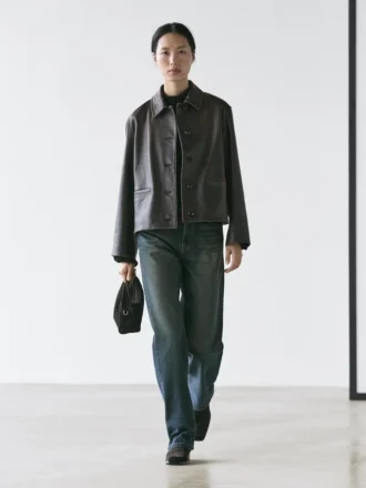 Short Nappa Leather Jacket