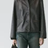Short Nappa Leather Jacket