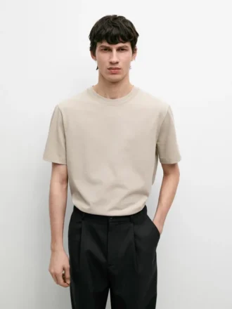 Short Sleeve Cotton Blend T-Shirt