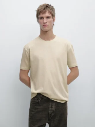 Short Sleeve Cotton Blend T-Shirt