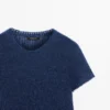 Short Sleeve Knit Alpaca Blend Sweater