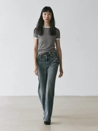 Short Sleeve T-Shirt with Contrast Detail