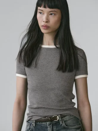 Short Sleeve T-Shirt with Contrast Detail