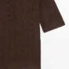 Short Sleeve Wool Blend Knit Polo Shirt