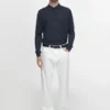 Slim Fit Denim-Effect Trousers