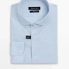 Slim Fit Micro-Checked 100% Cotton Shirt