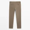 Slim-Fit Micro-Textured Trousers