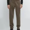 Slim-Fit Micro-Textured Trousers