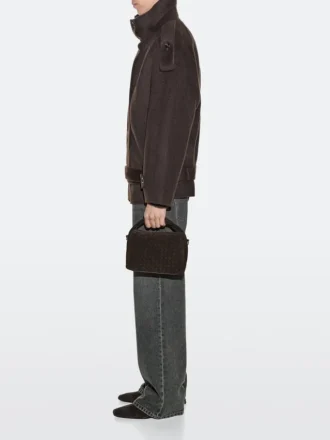 Small Braided Split Leather Bag