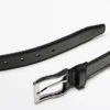 Smart Nappa Leather Belt with Topstitching