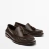 Soft Oiled Leather Loafers with Tassels