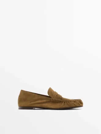 Soft Split Leather Loafers