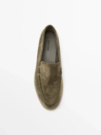 Split Leather Loafers