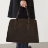 Split Leather Maxi Md Icon Tote Bag