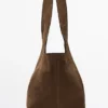 Split Leather Maxi Tote Bag