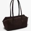 Split Leather West Satchel Bag