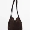 Split Leather West Satchel Bag