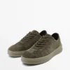 Split Suede Leather Trainers
