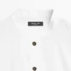 Stand Collar Shirt with Gold Buttons