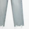 Straight-Leg High-Waist Jeans