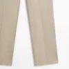 Straight-Leg Linen Blend Trousers