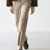 Straight-Leg Linen Blend Trousers