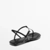Strappy Flat Sandals with Toe Divider