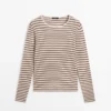 Striped 100% Cotton T-Shirt
