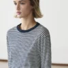 Striped Cotton and Silk Knit Sweater