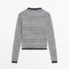 Striped Cotton and Silk Knit Sweater