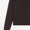 Striped Cotton Blend Knit Sweater