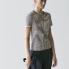 Striped Double-Layer T-Shirt with Short Sleeves