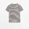 Striped Double-Layer T-Shirt with Short Sleeves