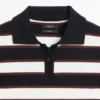 Striped Knit Polo Sweater