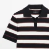Striped Knit Polo Sweater
