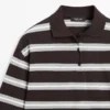Striped Long Sleeve Cotton Polo Shirt