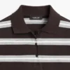 Striped Long Sleeve Cotton Polo Shirt