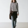 Striped Long Sleeve Cotton T-Shirt