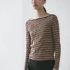 Striped Long Sleeve Cotton T-Shirt