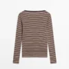 Striped Long Sleeve Cotton T-Shirt