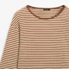 Striped Long Sleeve Cotton T-Shirt