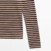 Striped Long Sleeve Cotton T-Shirt
