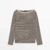 Striped Long Sleeve Knit Sweater